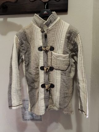 Cardigan giacca con alamari in lambswool uomo L