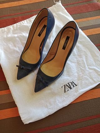 Tacones Zara Azul - Talla 38