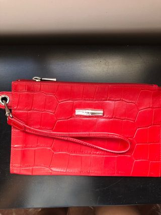 Bolso de piel rojo Longchamp. Original