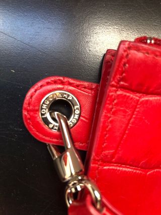 Bolso de piel rojo Longchamp. Original