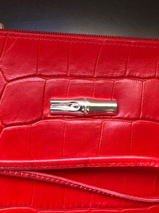 Bolso de piel rojo Longchamp. Original