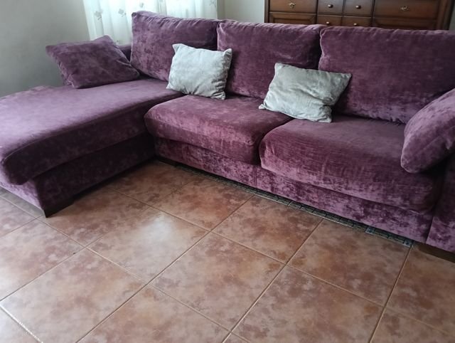 Sofá rinconera morado