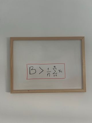 Pizarra blanca con marco madera