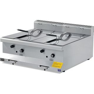 Freidora doble 2x10L a Gas- Acero inoxidable