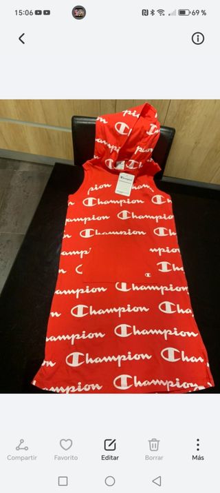 Vestido Champion niña rojo 14 años