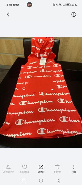 Vestido Champion niña rojo 14 años