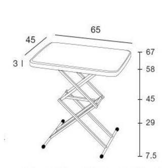 Mesa plegable azul - Patas metálicas