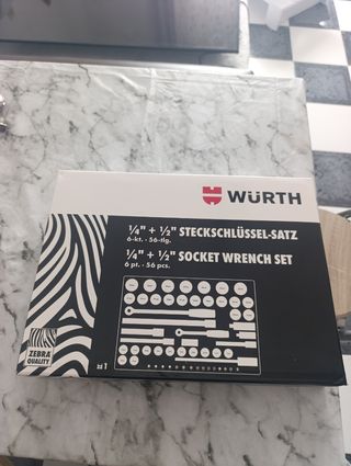 Juego llaves Wurth 1/4"-1/2", 56 piezas