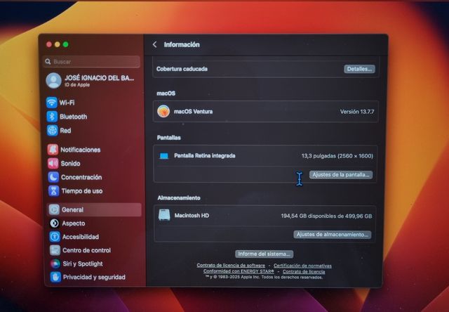 MacBook Pro 13" 2017 Gris Espacial