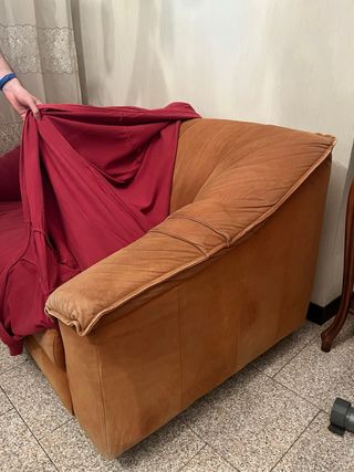 Divano vintage pelle marrone