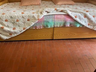 Divano vintage pelle marrone