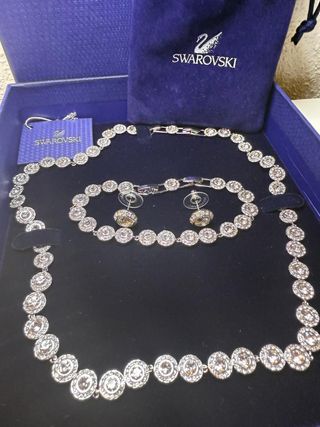 Conjunto swarovski angelic plata