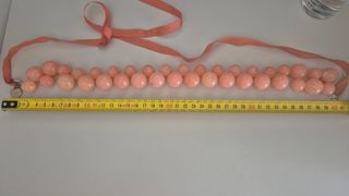 Collar Oky-Coky bolas rosa coral