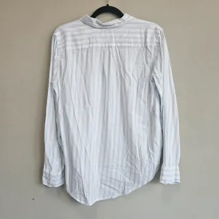 Levi's S camisa blanca rayas azules boyfriend fit