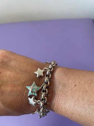Pulsera estrellas plata turquesa