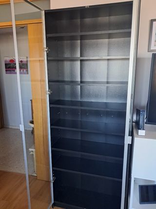 Estantería negra cristal - Librería