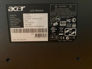 Monitor Acer X193HQ - 2008