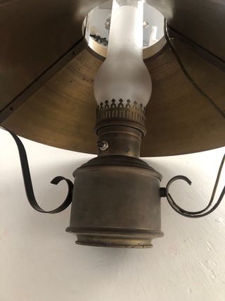 Lámpara vintage metal marrón