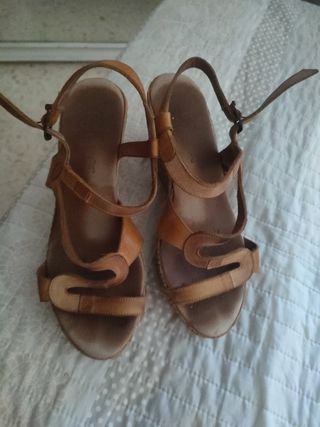 Sandalias Prronet Cuña Marrón 39