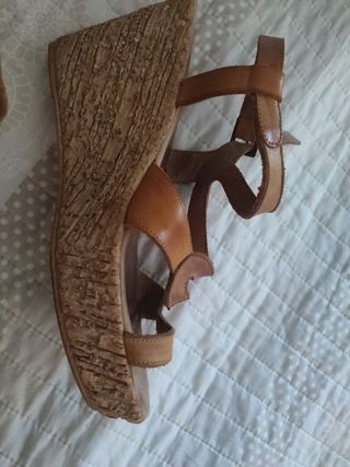 Sandalias Prronet Cuña Marrón 39