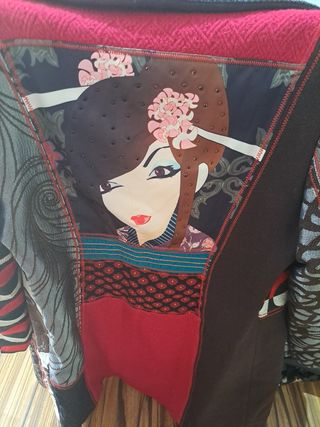 Chaqueta Desigual - Rojo y marrón