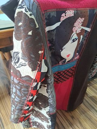 Chaqueta Desigual - Rojo y marrón