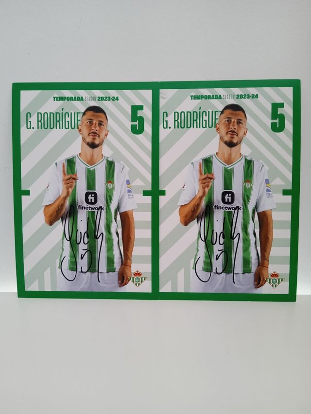 Fotos firmadas, jugadores del real Betis Balompié