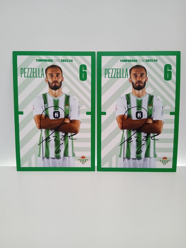 Fotos firmadas, jugadores del real Betis Balompié