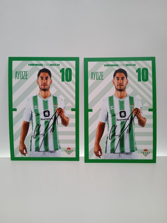 Fotos firmadas, jugadores del real Betis Balompié