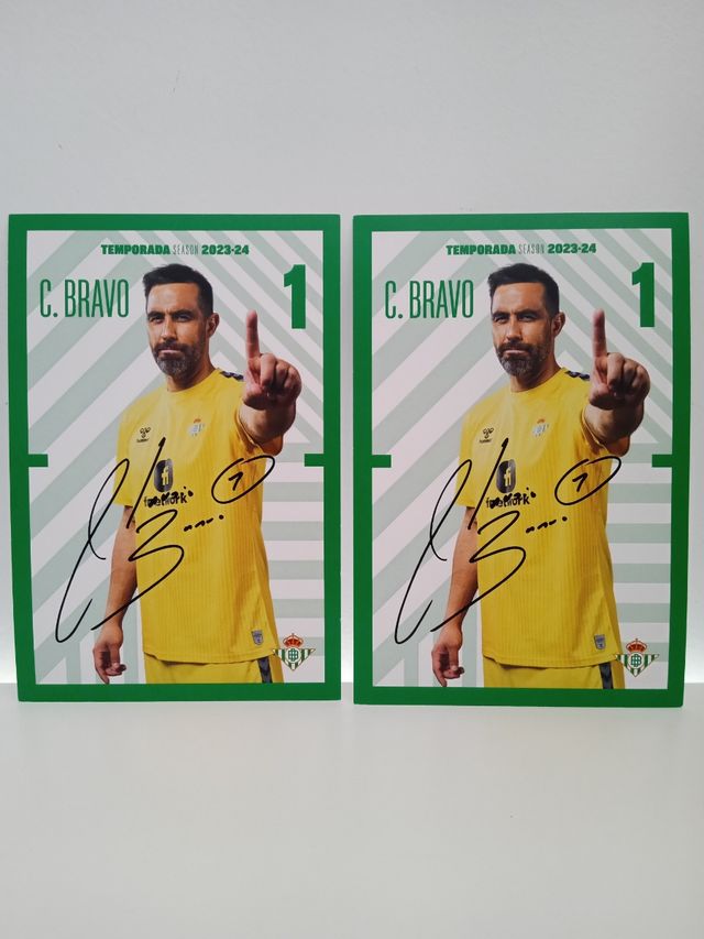 Fotos firmadas, jugadores del real Betis Balompié