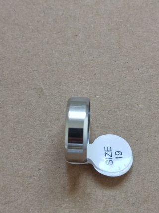 Anillo acero liso - Talla 19