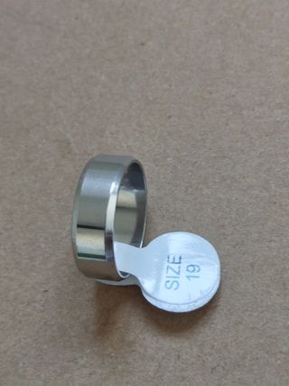 Anillo acero liso - Talla 19