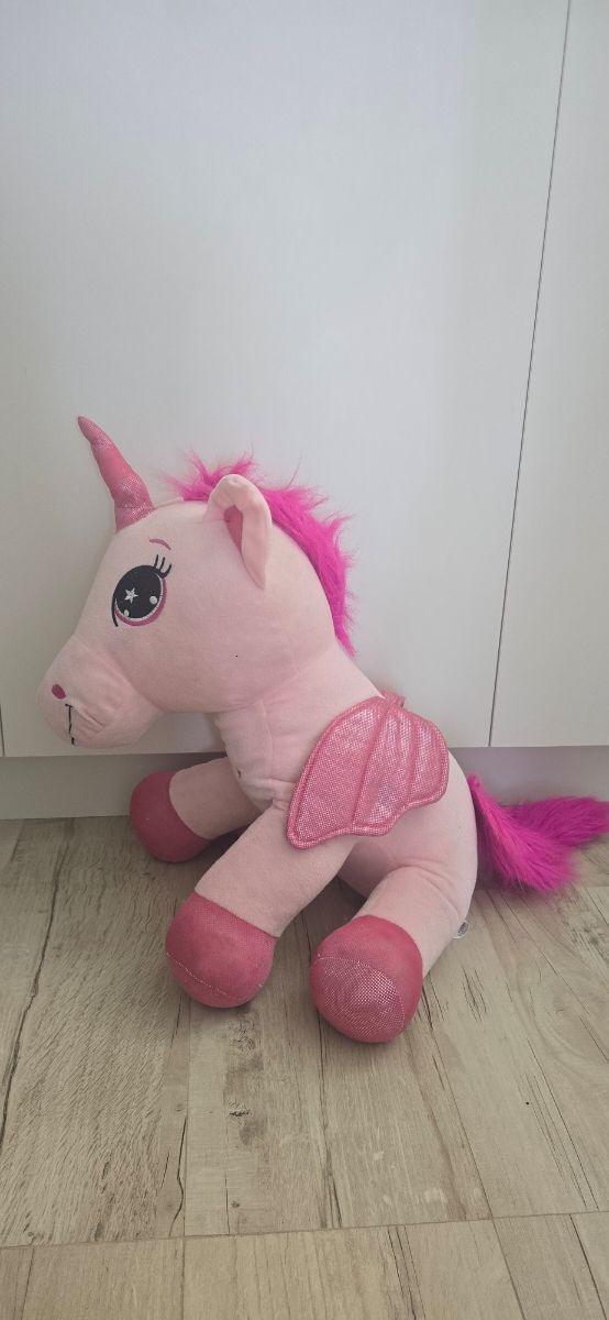 Peluche unicorno rosa gigante