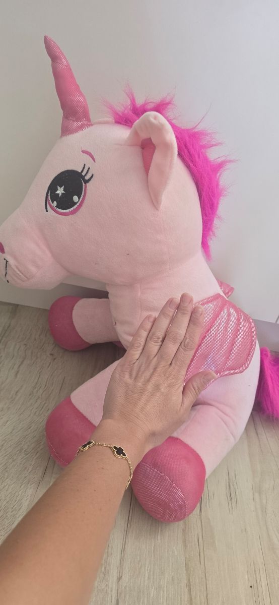 Peluche unicorno rosa gigante