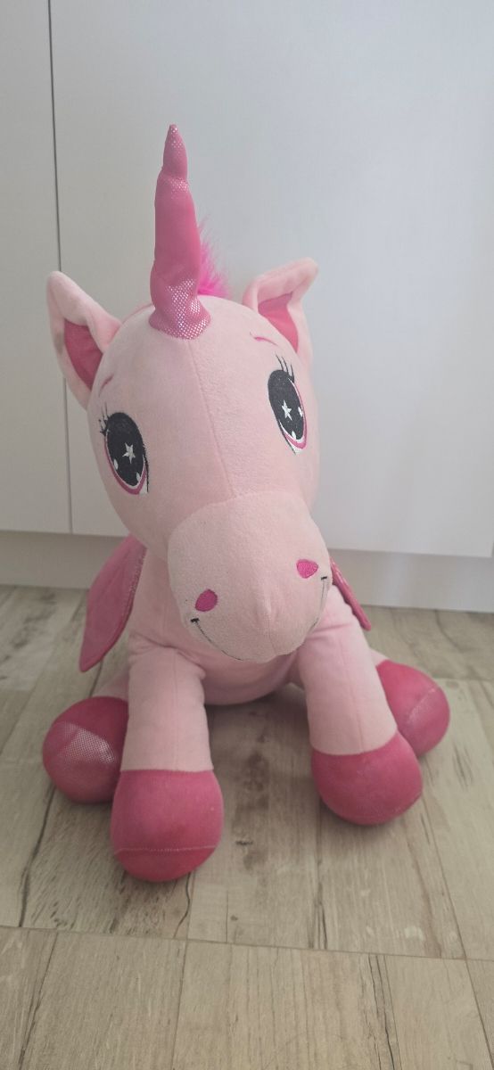 Peluche unicorno rosa gigante