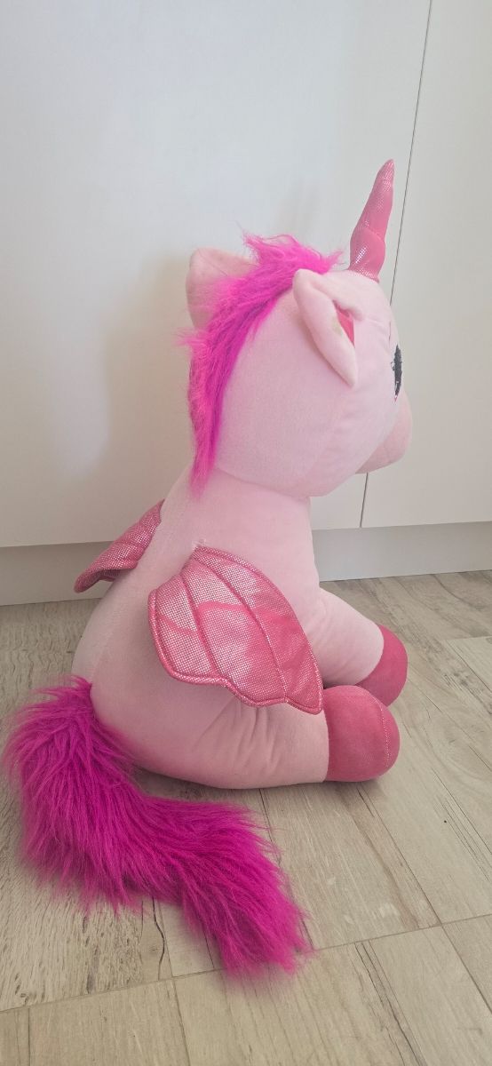 Peluche unicorno rosa gigante