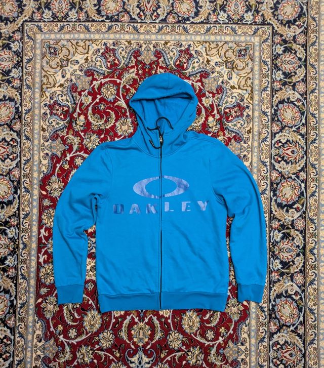 Felpa Oakley Uomo XL Blu con Zip