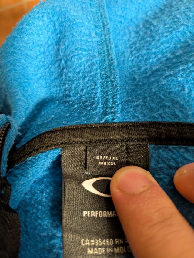 Felpa Oakley Uomo XL Blu con Zip