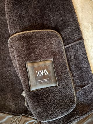 Chaqueta piel negra zara