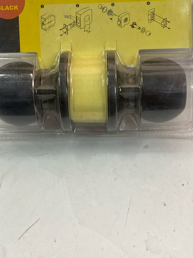 Pomo puerta negro - 2 uds