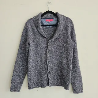 Tommy Hilfiger M cardigan gris hombre lana blend