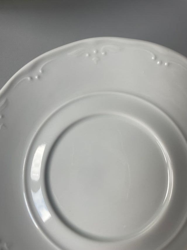 NUEVO 8 Platos de café - porcelana blanca