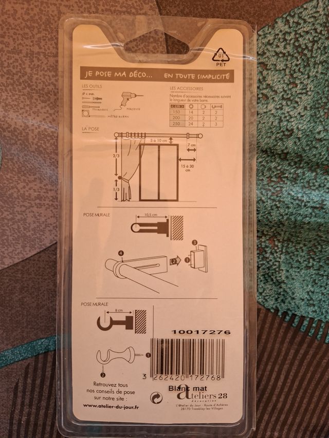 4 Soporte cortina baño ateliers 28 10€ los 4