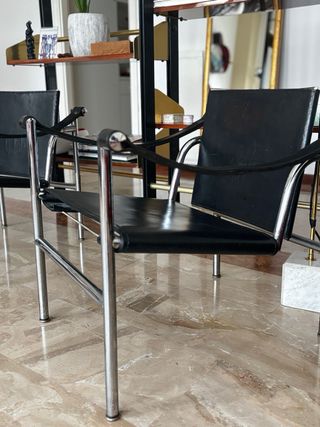 Poltrone LC1 Corbusier | Pelle nera