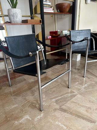Poltrone LC1 Corbusier | Pelle nera