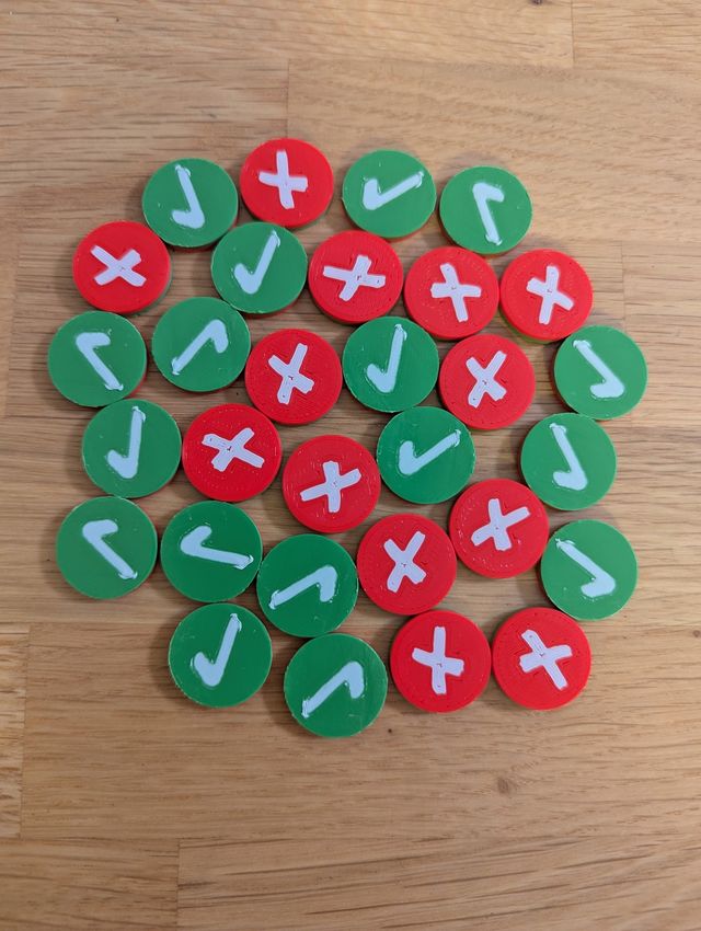 Fichas agotado / preparado 15 unid