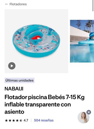 Flotador Bebé Nabaiji 7-15kg