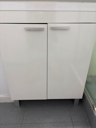 Mueble baño blanco - 2 puertas