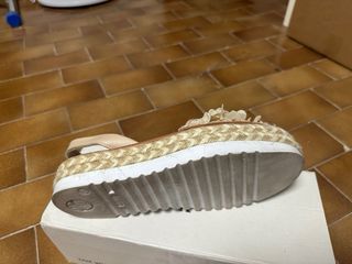 Sandalias POPA cuña beige-marrón nº40