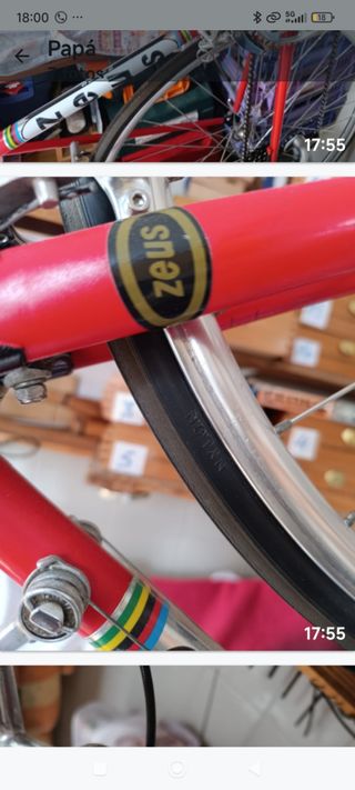 Bicicleta carretera roja ZEUS